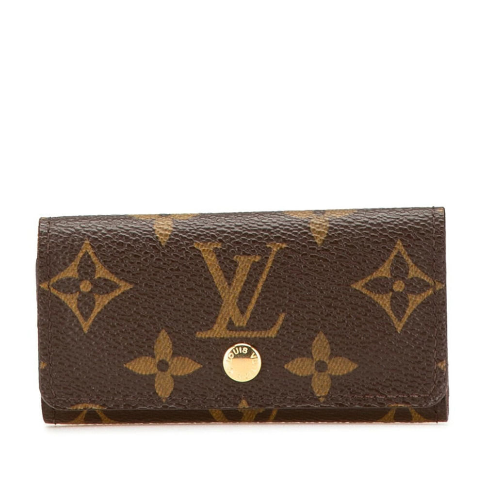 Louis Vuitton Monogram Multicles Key Case Wallet Brown Leather